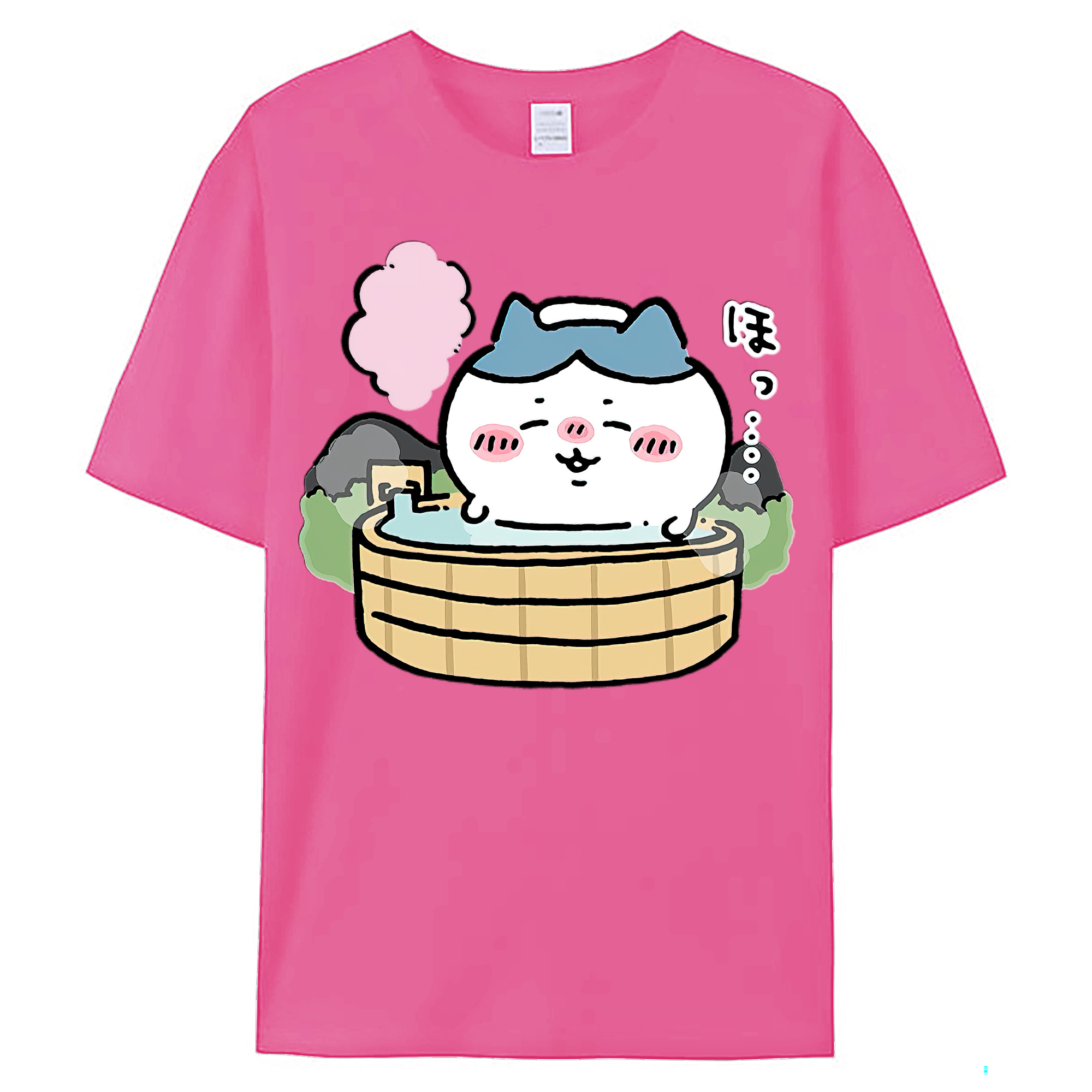 （画像用） ちいかわ ハチワレ Chii-kawa hachiware レディースカジュアルプリントTシャツ（綿100％）